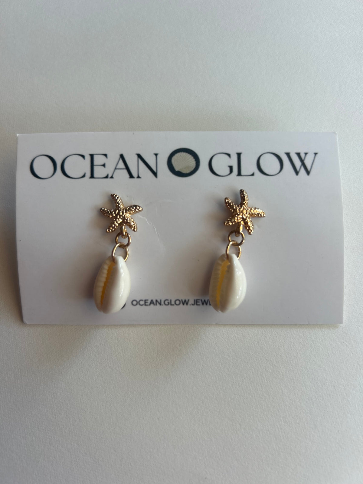 Starfish shell earrings