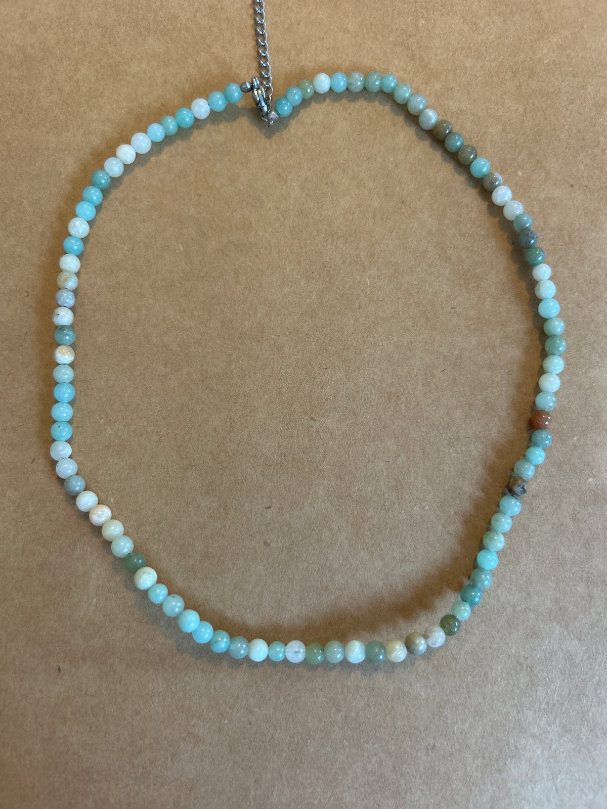 Aquamarine beaded necklace